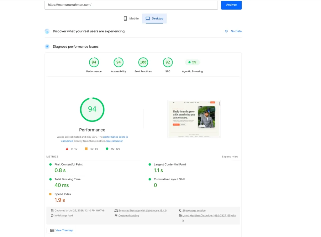 pagespeed details